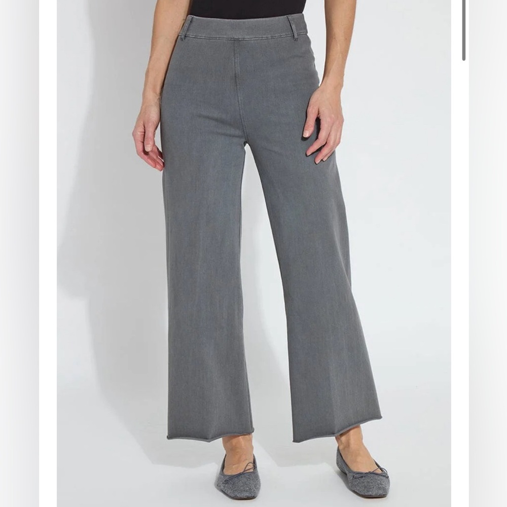 Lysse Erin wide leg in antique wash charcoal worn once